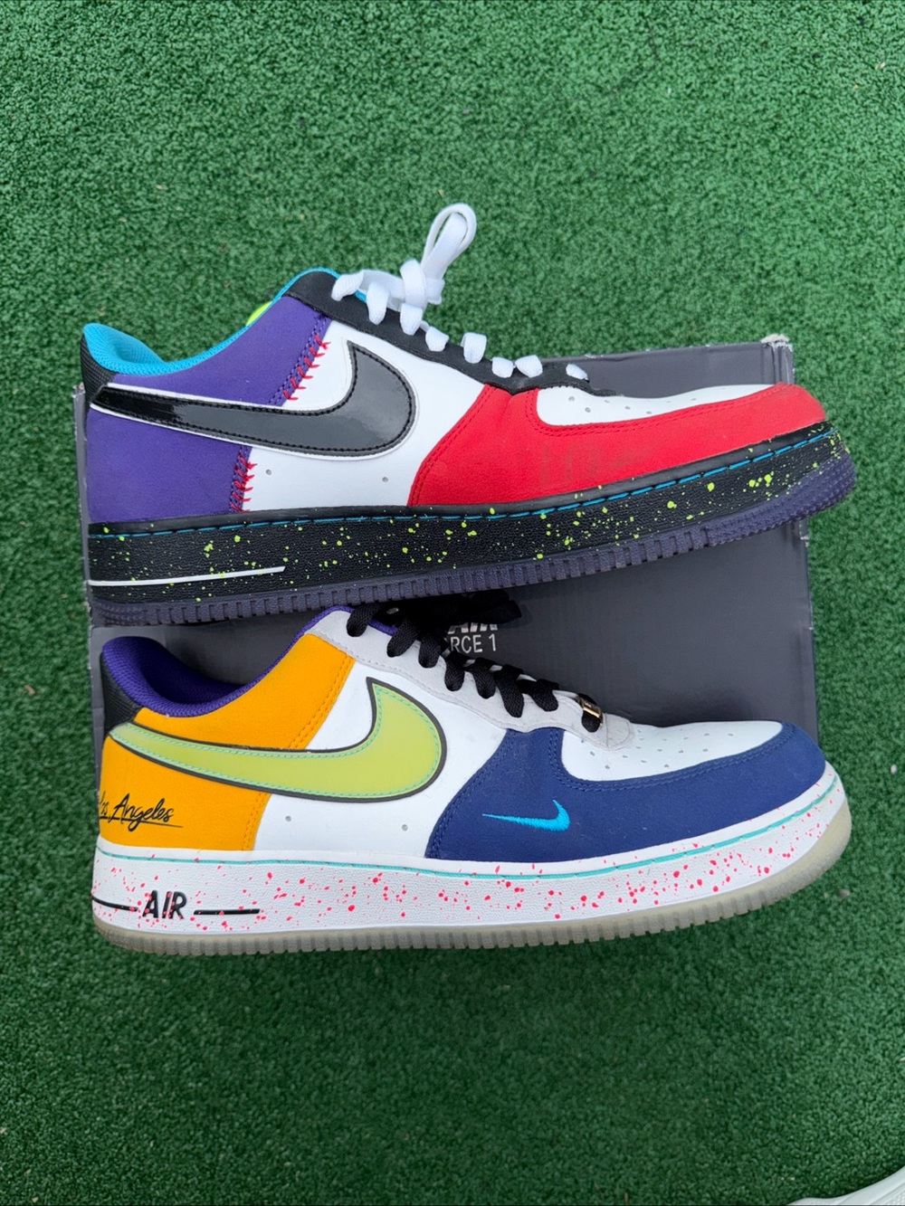 Size 11.5 - Nike Air Force 1 '07 LV8 What The LA White/Black-Hyper Jade